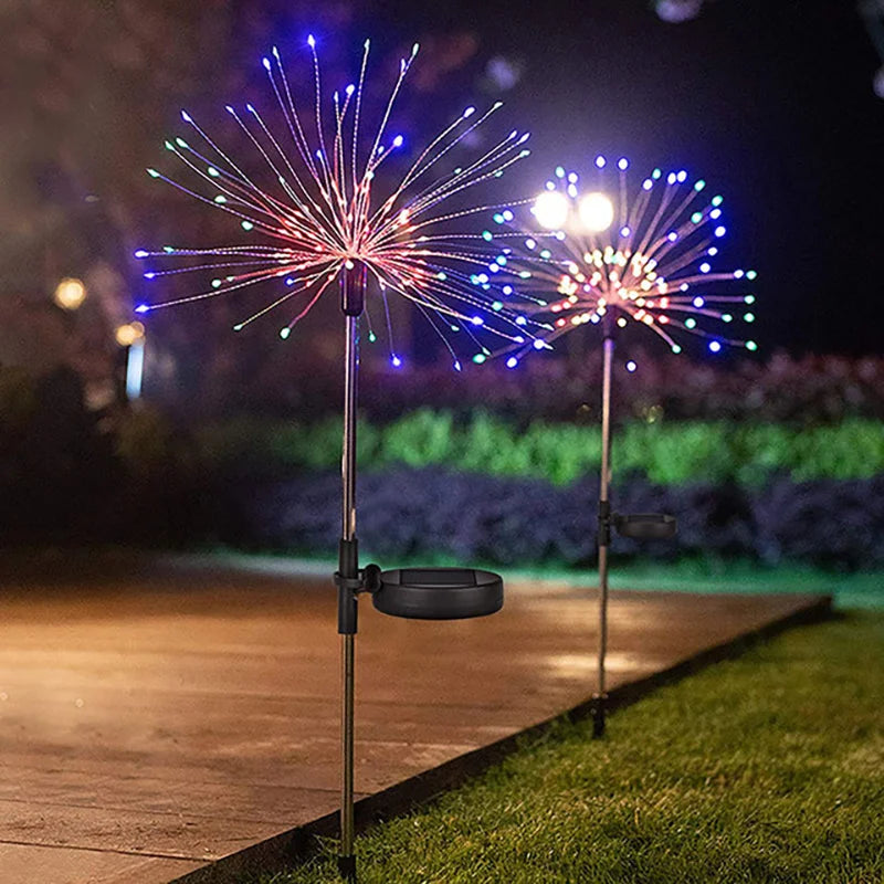 Solar Fireworks Lights Outdoor