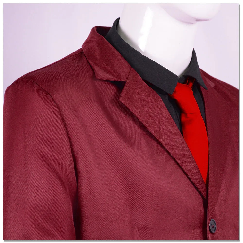 One Piece Sanji Cosplay Costume Red Suit
