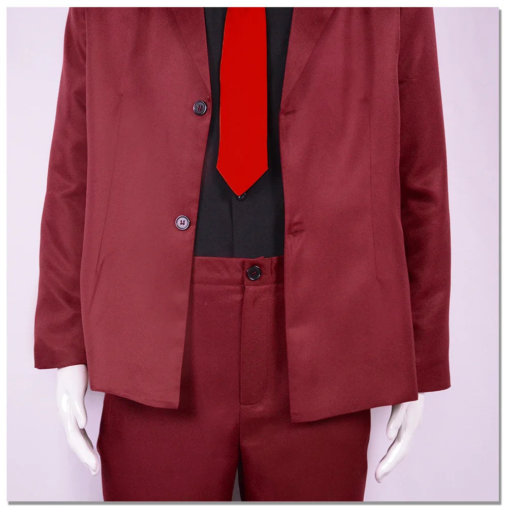 One Piece Sanji Cosplay Costume Red Suit