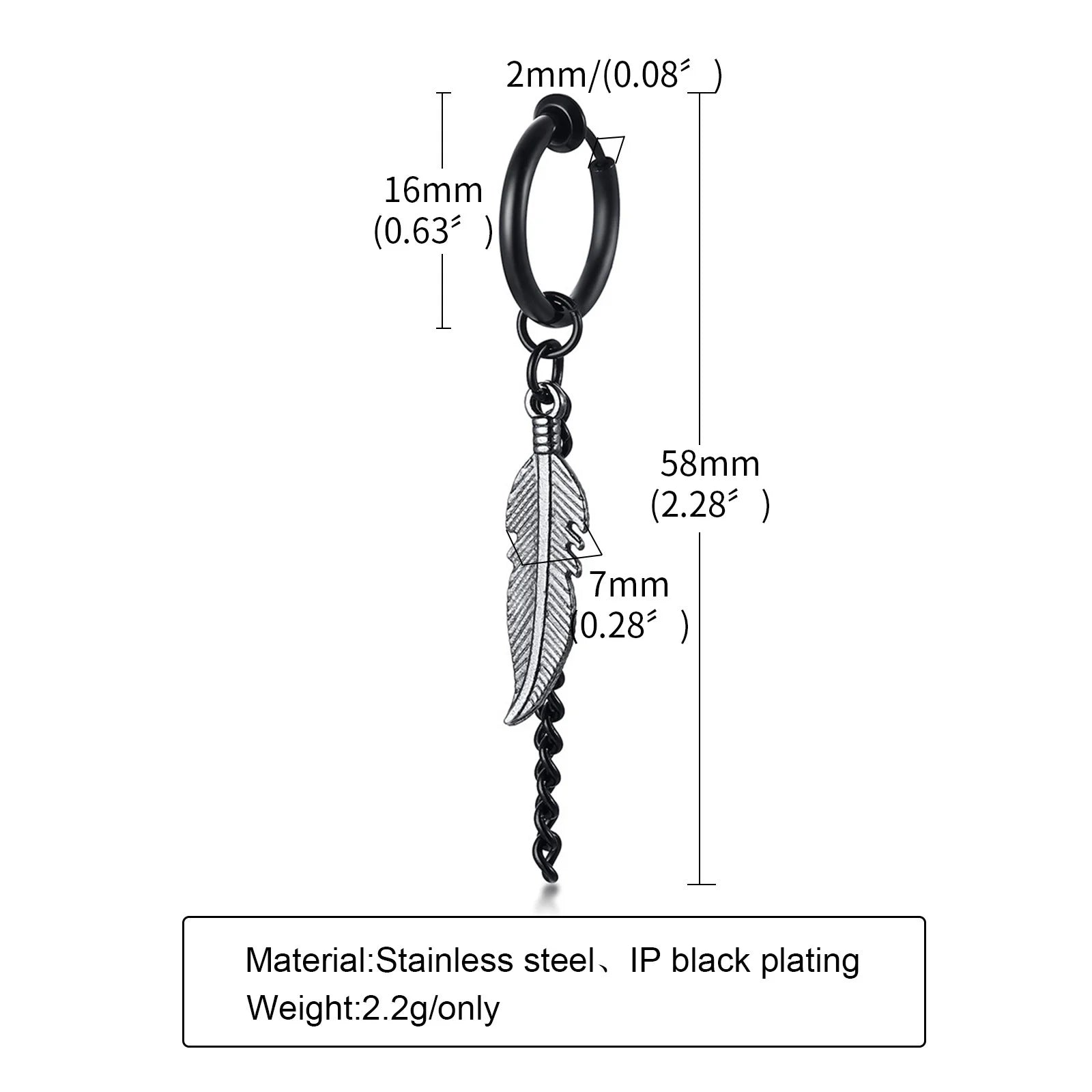 Vnox Earrings for Men Women