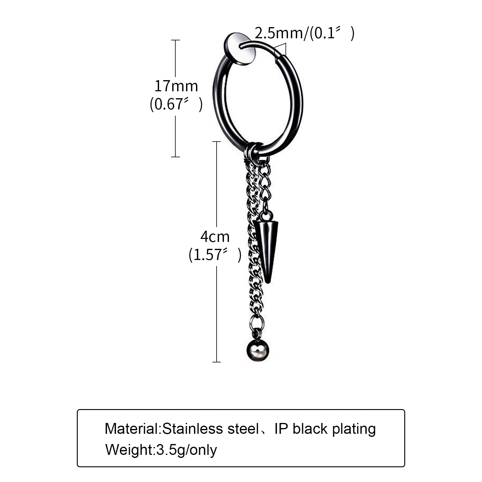 Vnox Earrings for Men Women