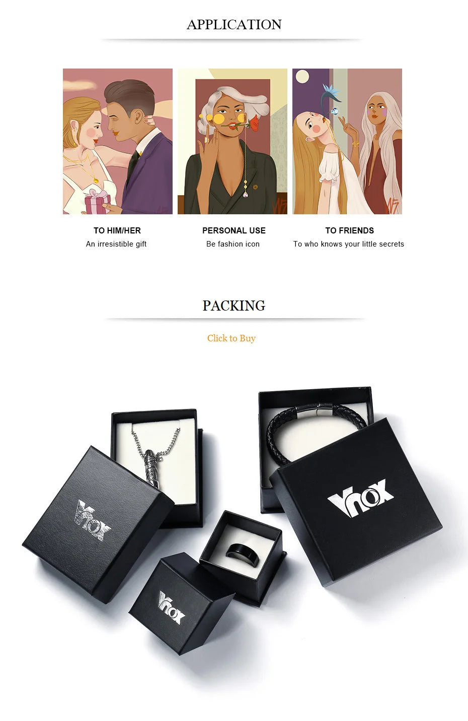 Vnox Earrings for Men Women