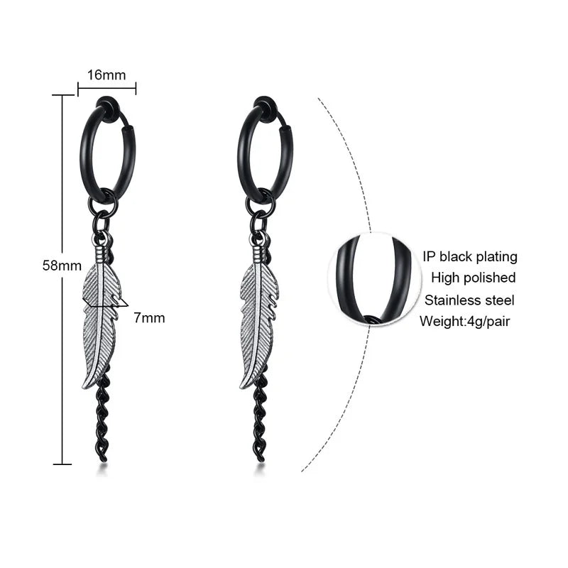 Vnox Earrings for Men Women