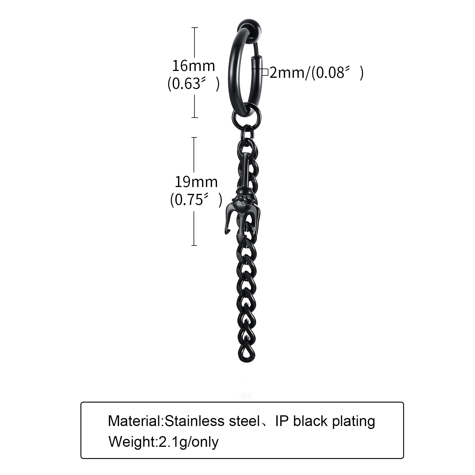 Vnox Earrings for Men Women