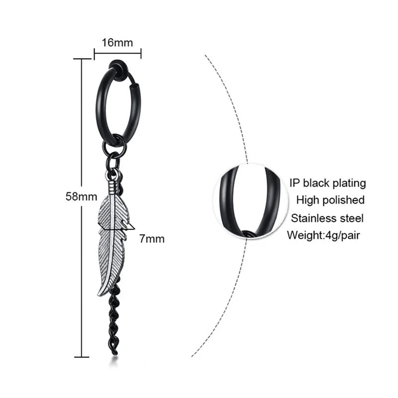 Vnox Earrings for Men Women