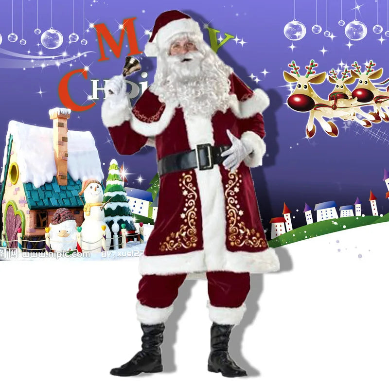 Christmas Santa Claus Costume  Adult