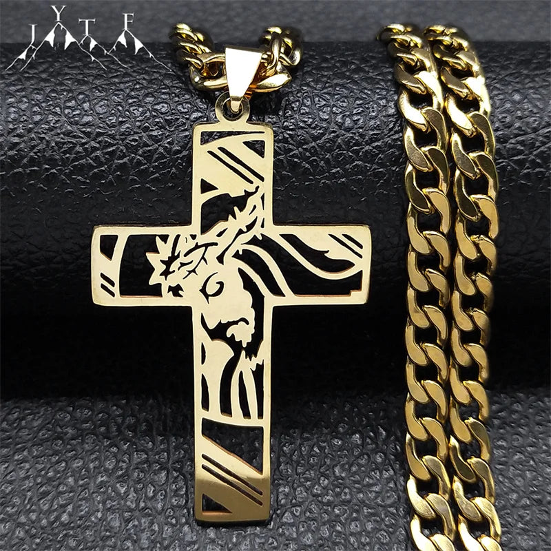 Crown of Thorns Jesus Cross Necklace