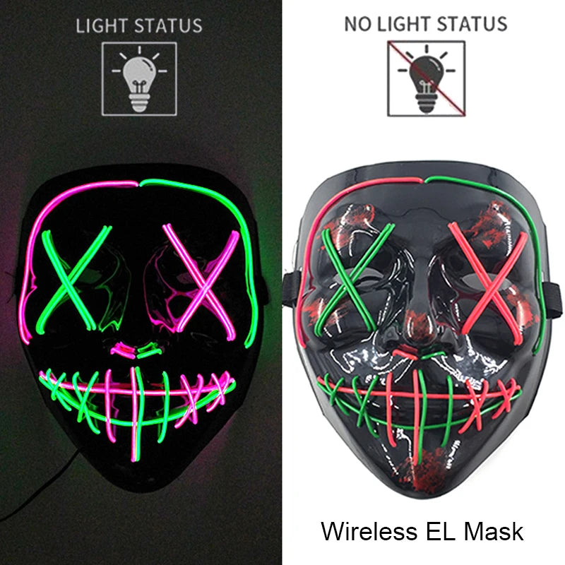 Wireless Neon LED Purge Mask