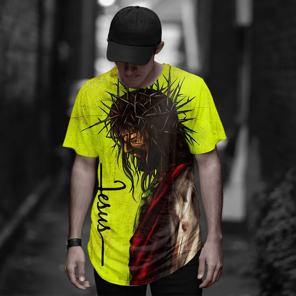 Jesus Christ Cross 3d Printed T-shirt