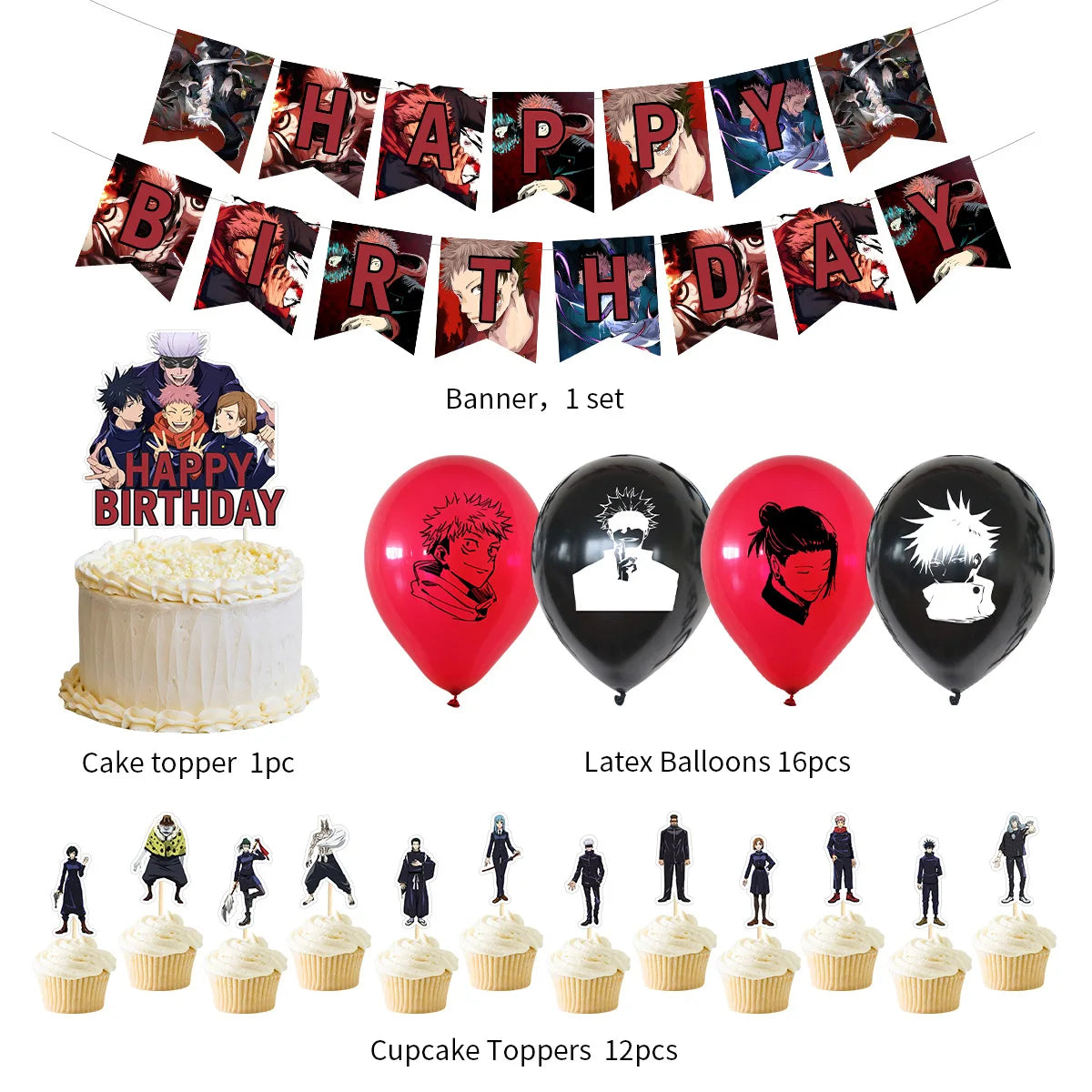 Jujutsu Kaisen Birthday Party Decorations Anime