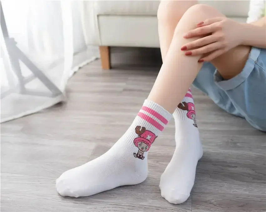 5Pair Anime One Piece Socks