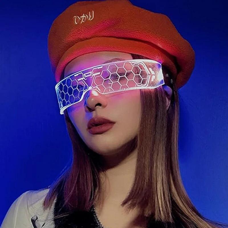 Futurist Cyberpunk Glasses LED Light