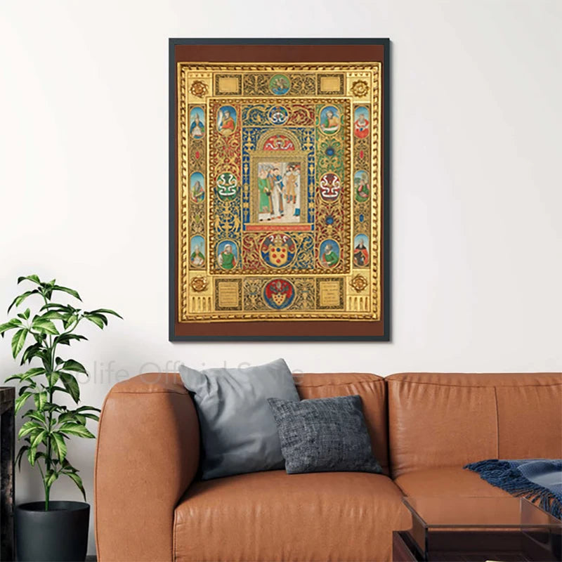 Colorful Illustrations of Vintage Illuminated Manuscripts r