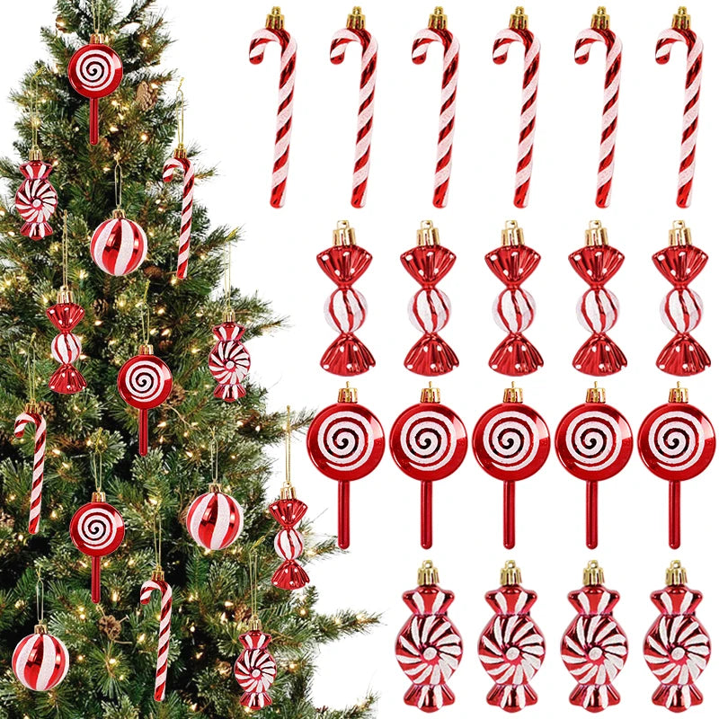 Christmas Lollipop Candy Cane Pendant