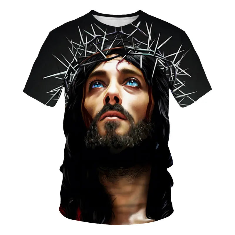 Jesus Christ Cross 3d Printed T-shirt