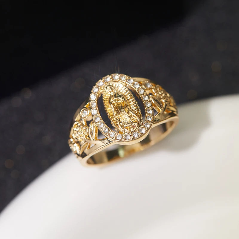 Exquisite Religious Virgin Mary Ring