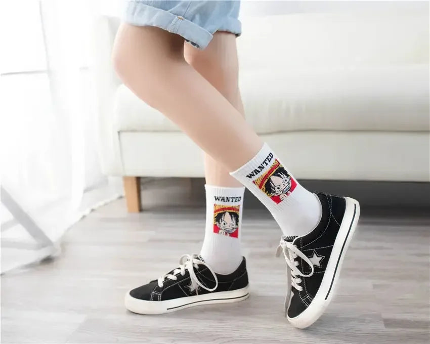 5Pair Anime One Piece Socks