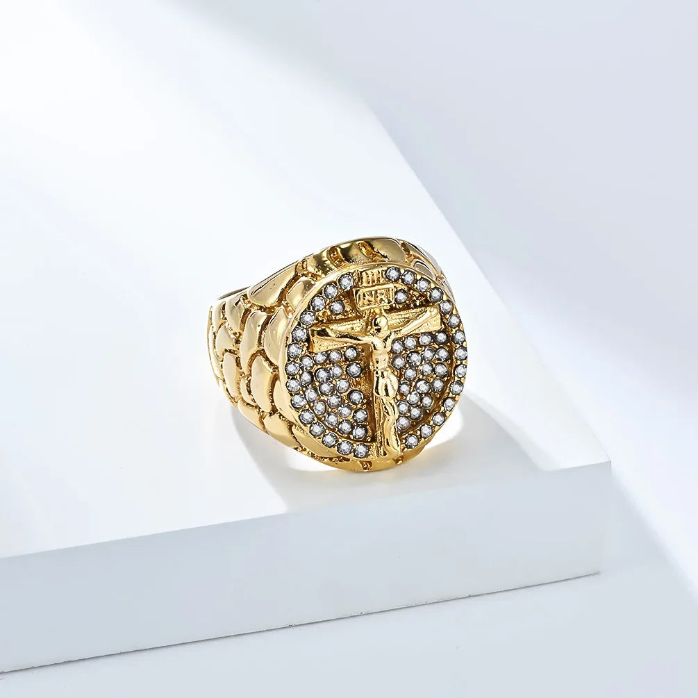 Jesus Men's Ring, Stainless Steel