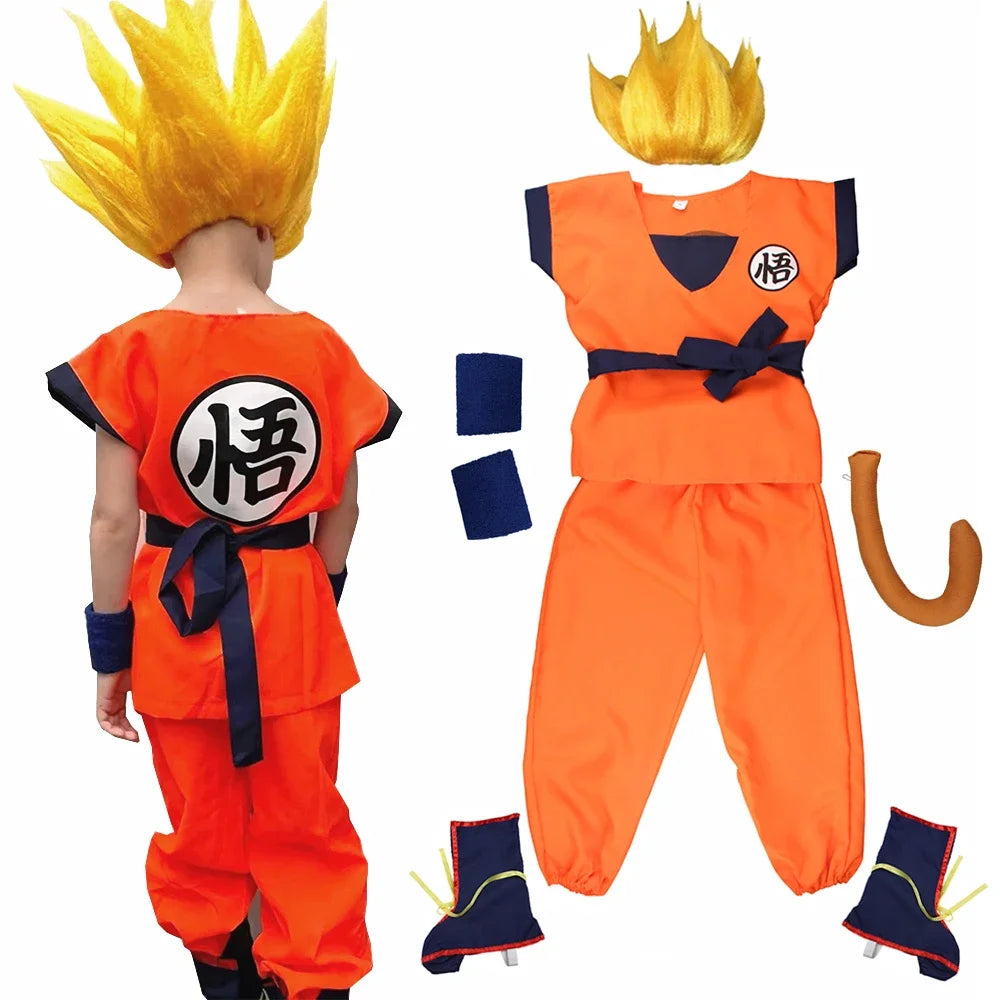 Kids Anime Son Goku Cosplay Costumes