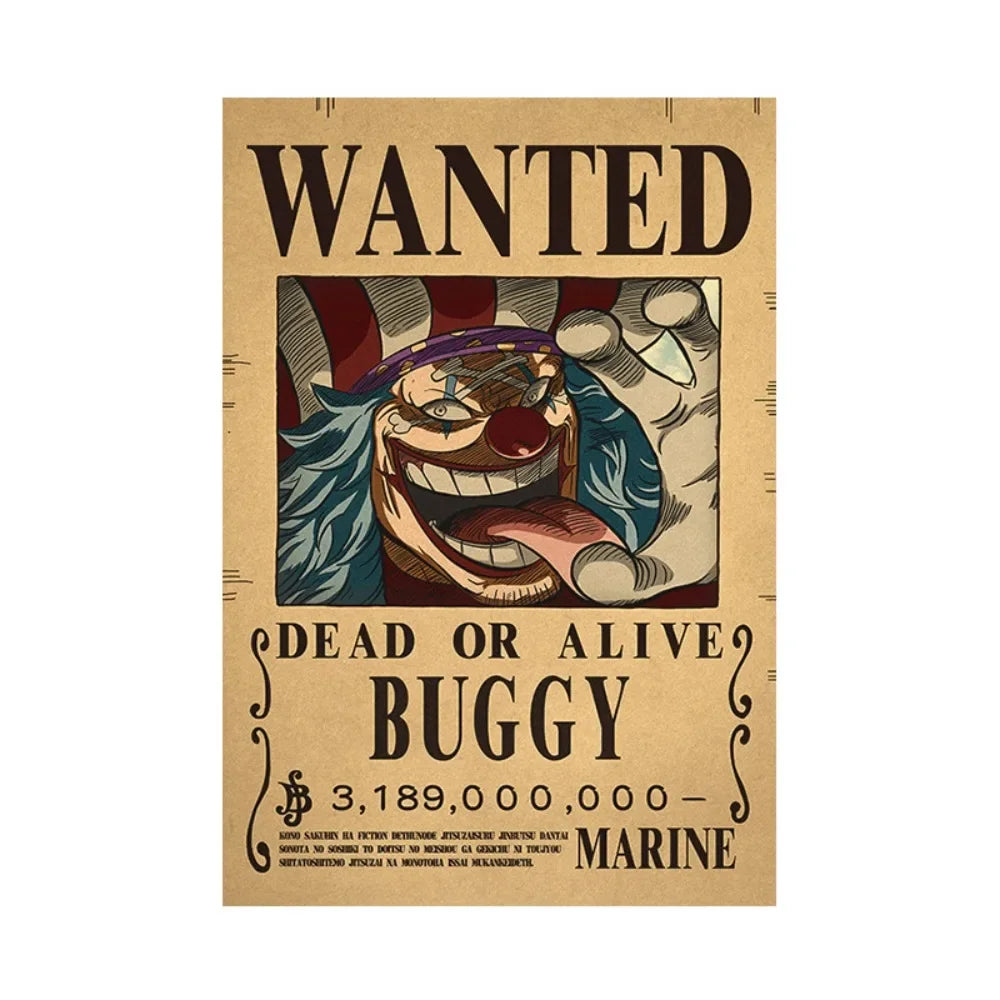 One Piece Anime Bounty Wanted Posters