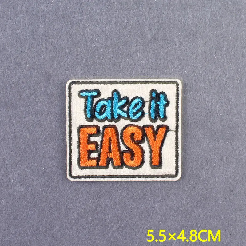 Embroidery Patch Positive Slogan