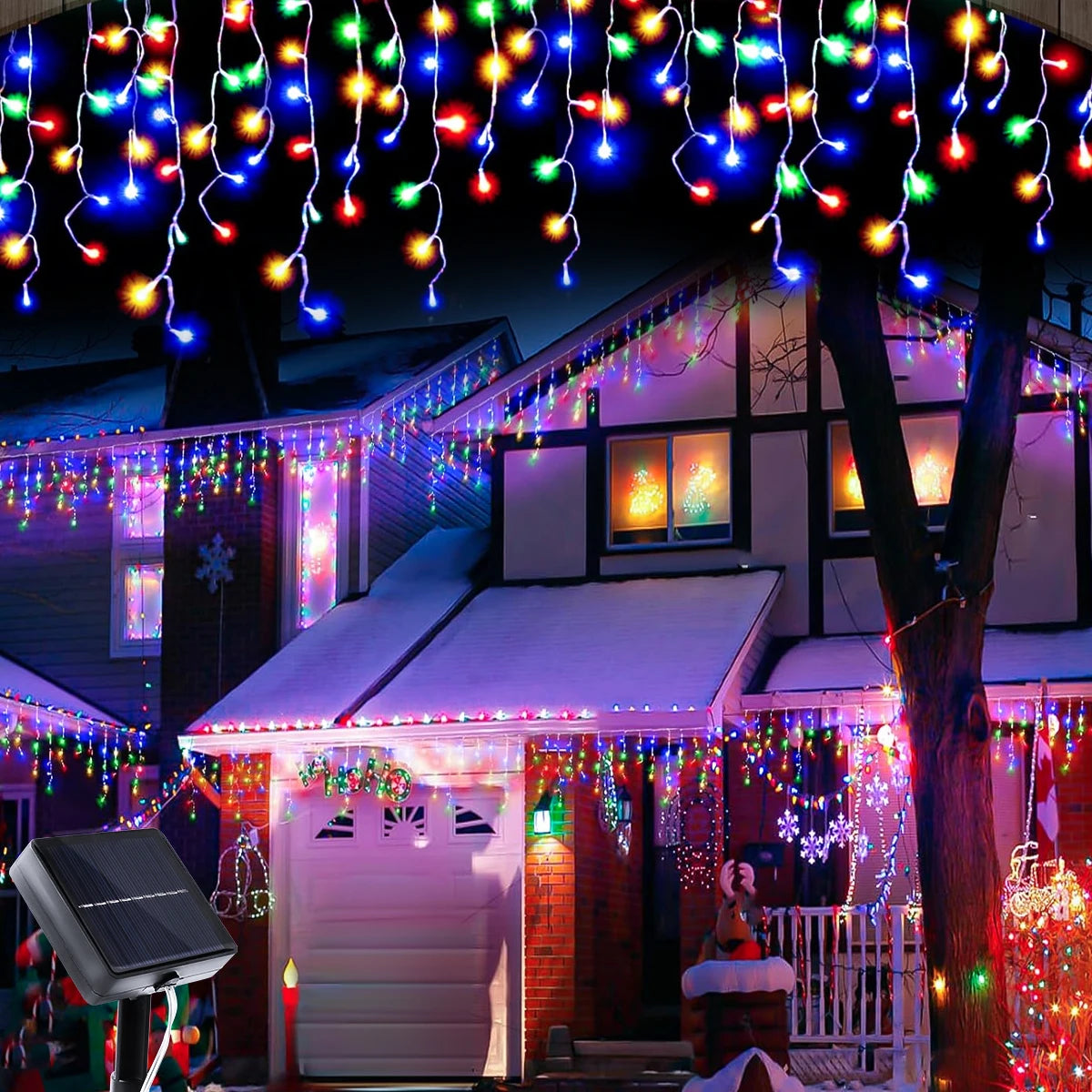 NEW Solar Christmas Icicle Lights