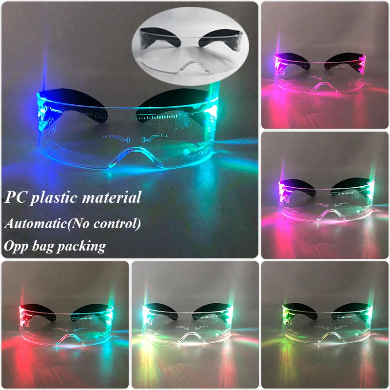 Futurist Cyberpunk Glasses LED Light