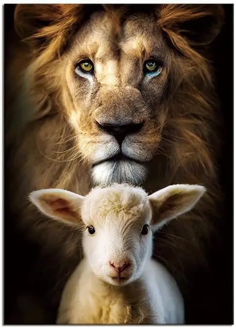 Jesus Saving The Lost Lamb Canvas Wall Art