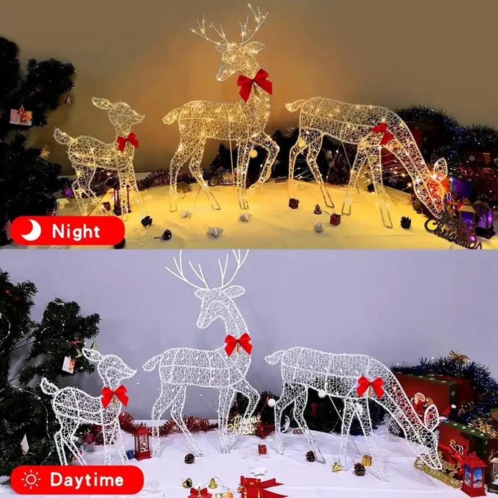 LED Light Iron Art Elk Deer