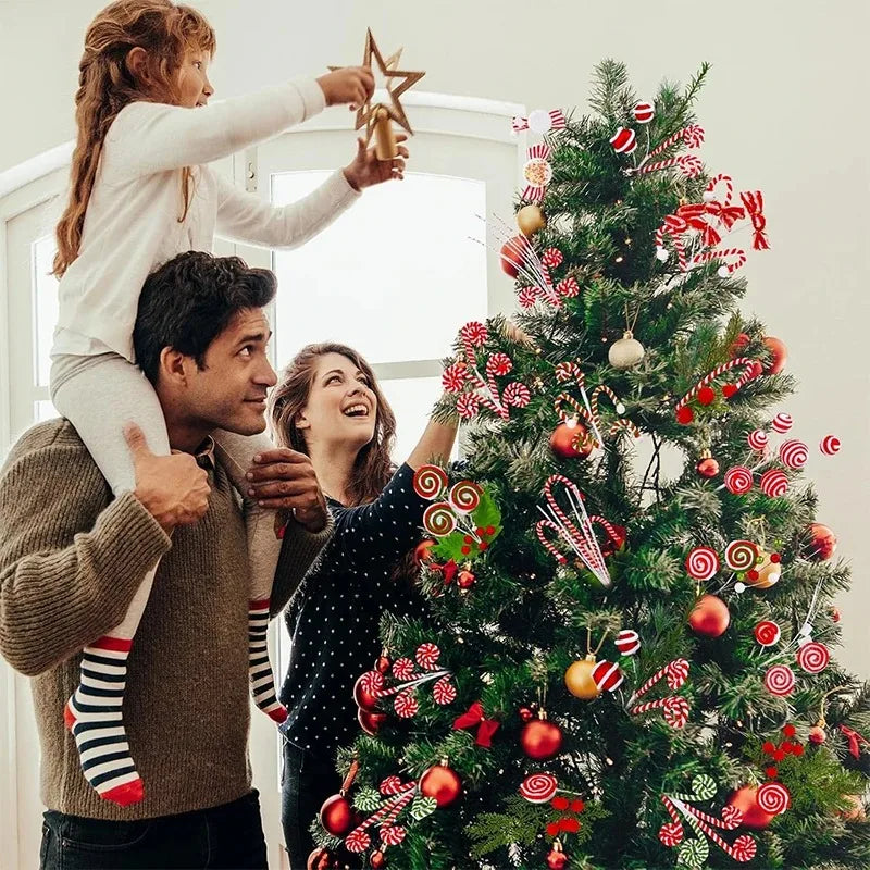 Christmas Decorations Candy Snow Berries Artificial