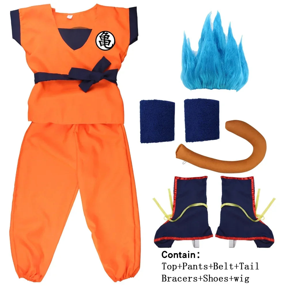 Kids Anime Son Goku Cosplay Costumes