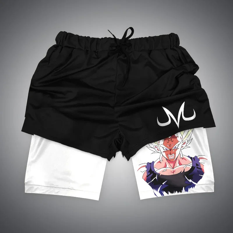 Anime Gym Shorts 2 in 1 Breathable