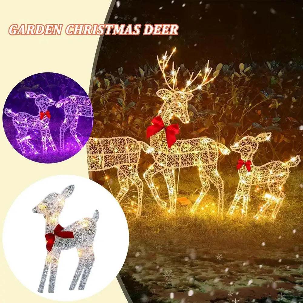 LED Light Iron Art Elk Deer