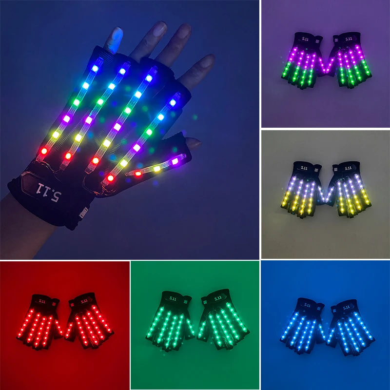 LED Neon Glowing Gloves