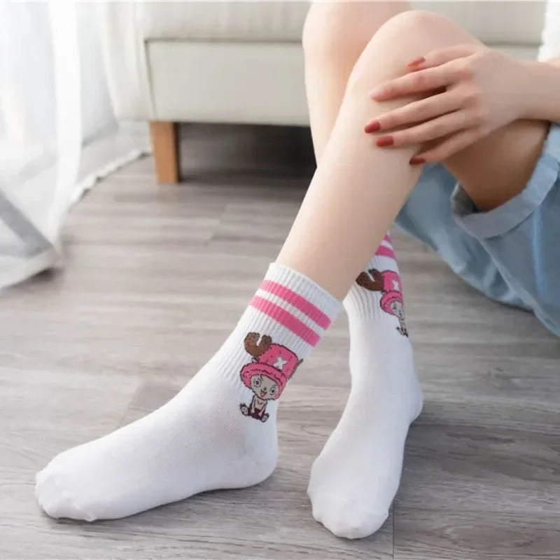 5Pair Anime One Piece Socks