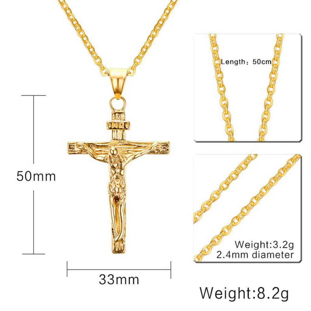 Classic Metal Cross Pendant Necklaces