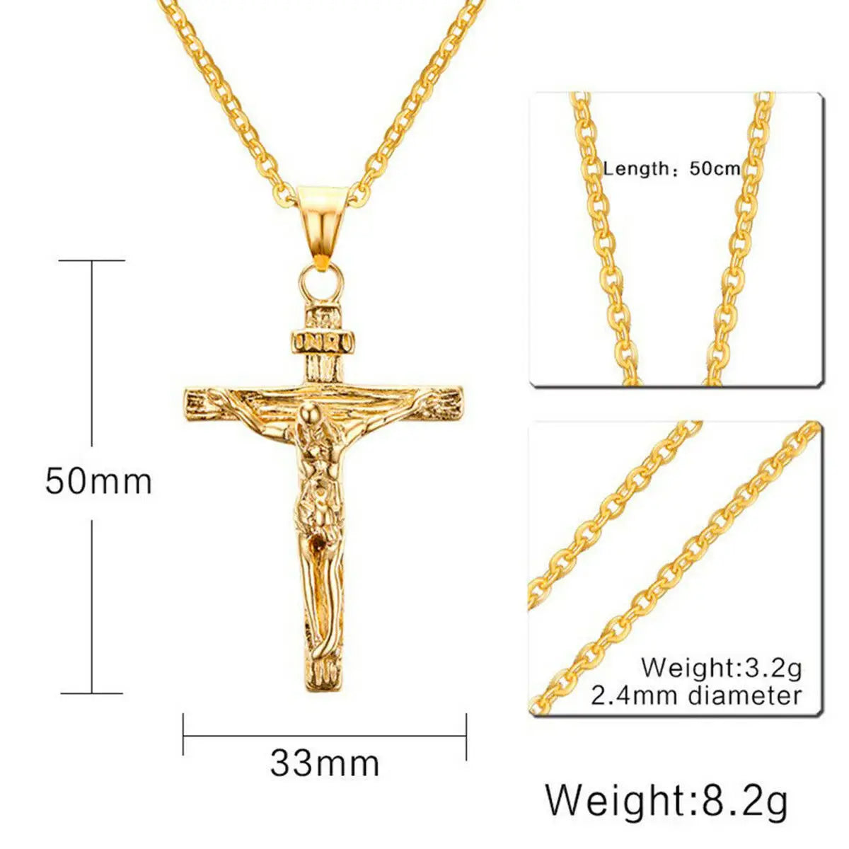 Classic Metal Cross Pendant Necklaces