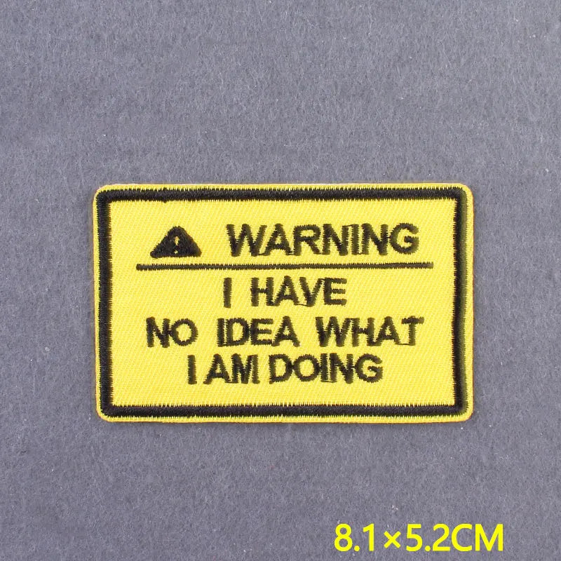 Embroidery Patch Positive Slogan