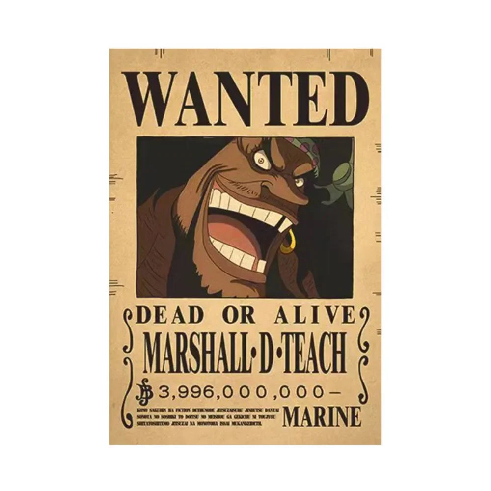 One Piece Anime Bounty Wanted Posters