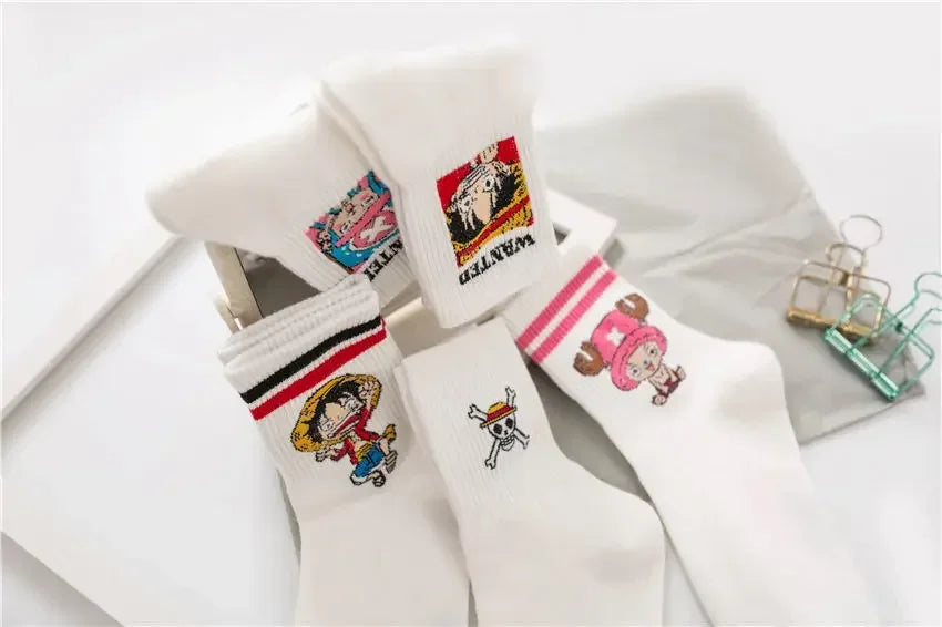 5Pair Anime One Piece Socks