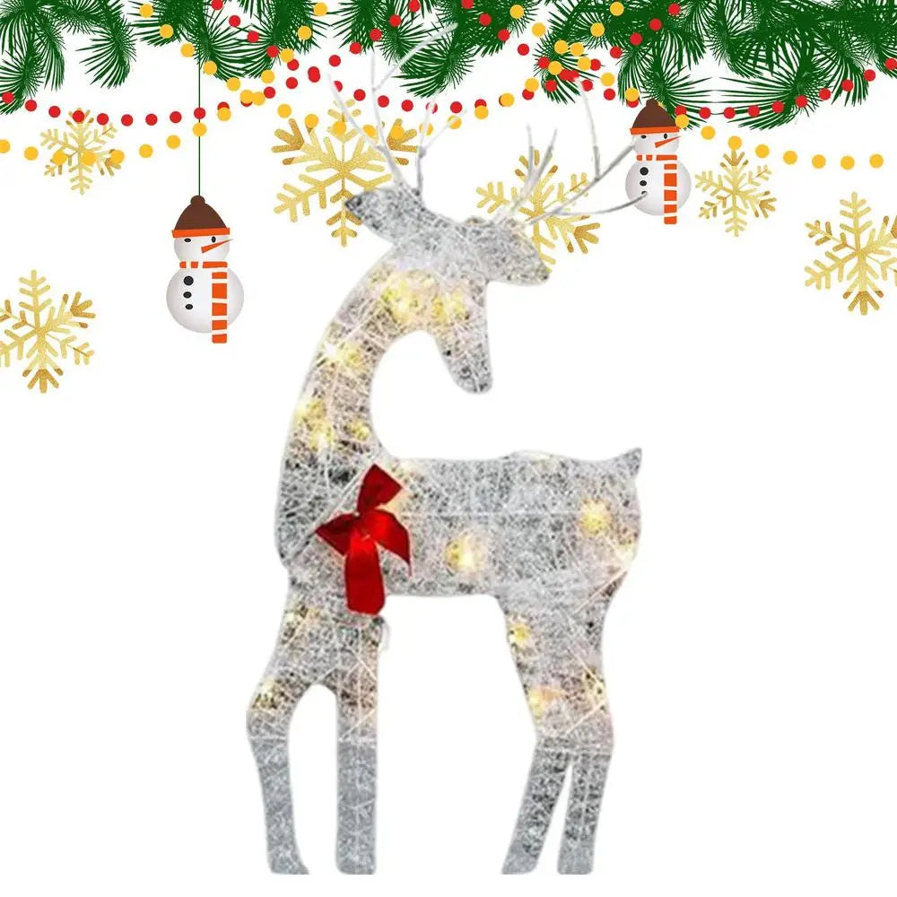 LED Light Iron Art Elk Deer