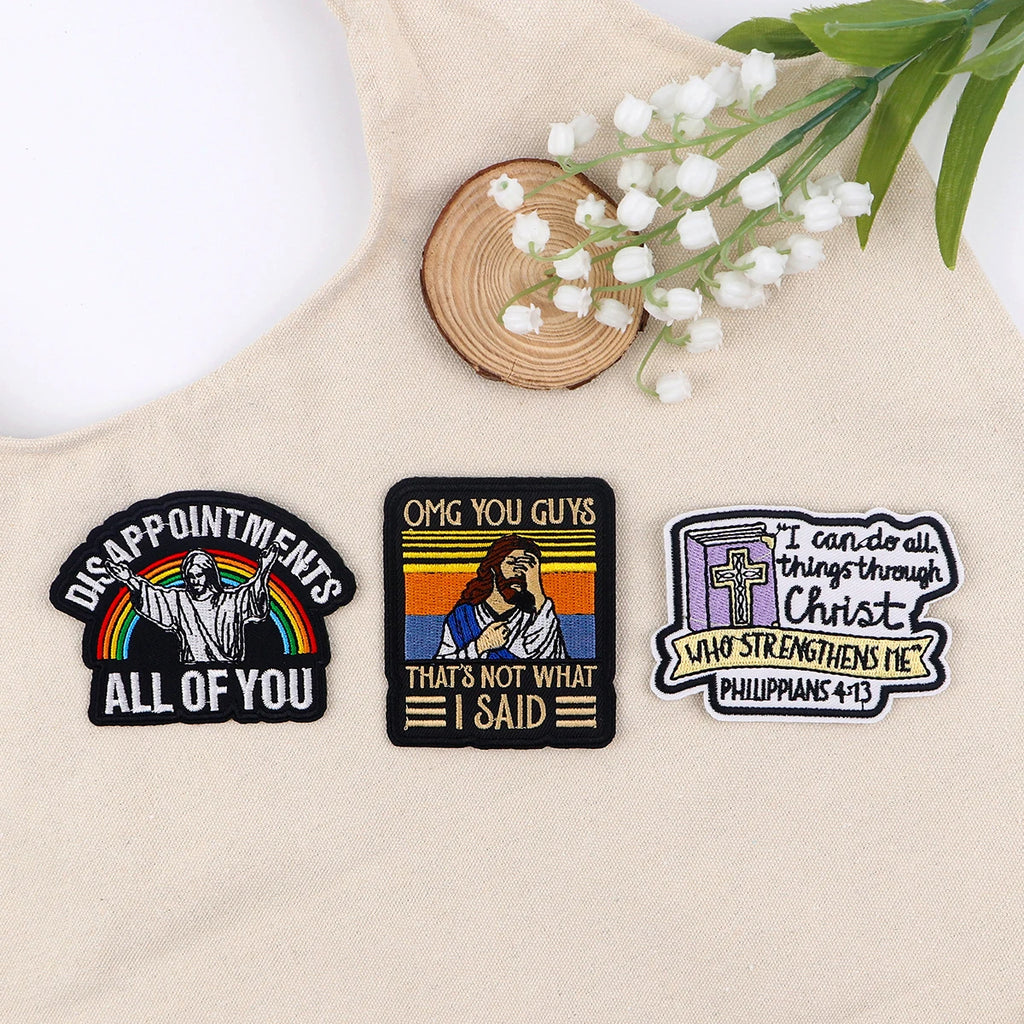 Jesus Funny Sayings Embroidered Patches