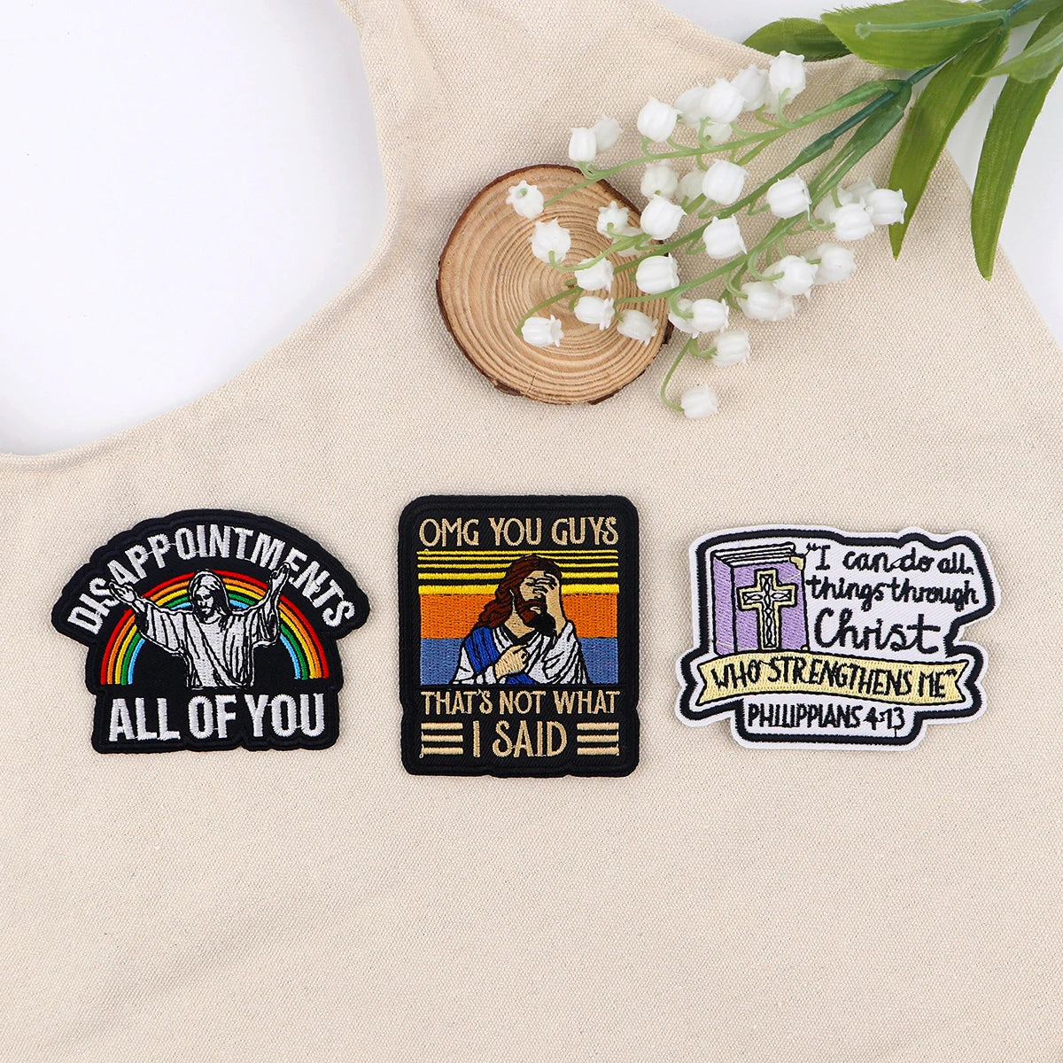 Jesus Funny Sayings Embroidered Patches
