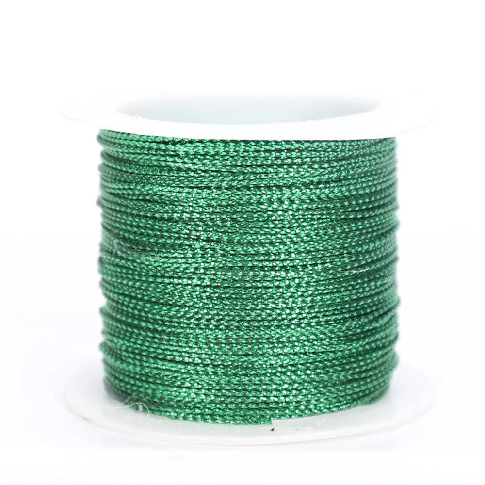 1roll 20m Gold Silver Metallic Cord Braided Rope For Christmas