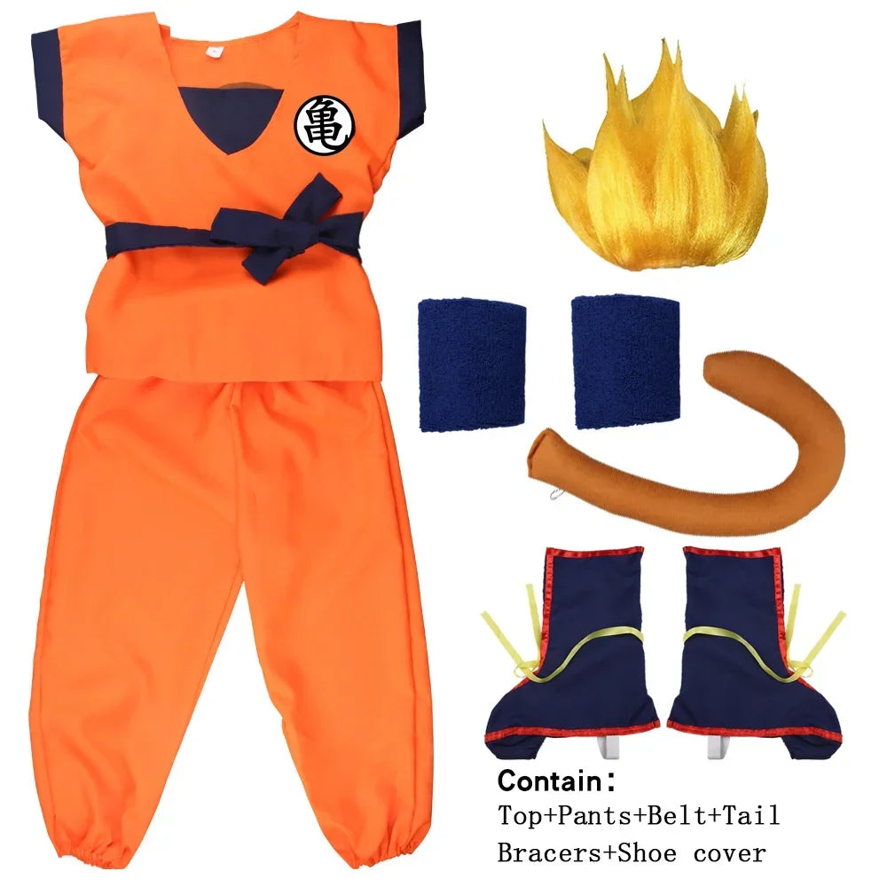 Kids Anime Son Goku Cosplay Costumes