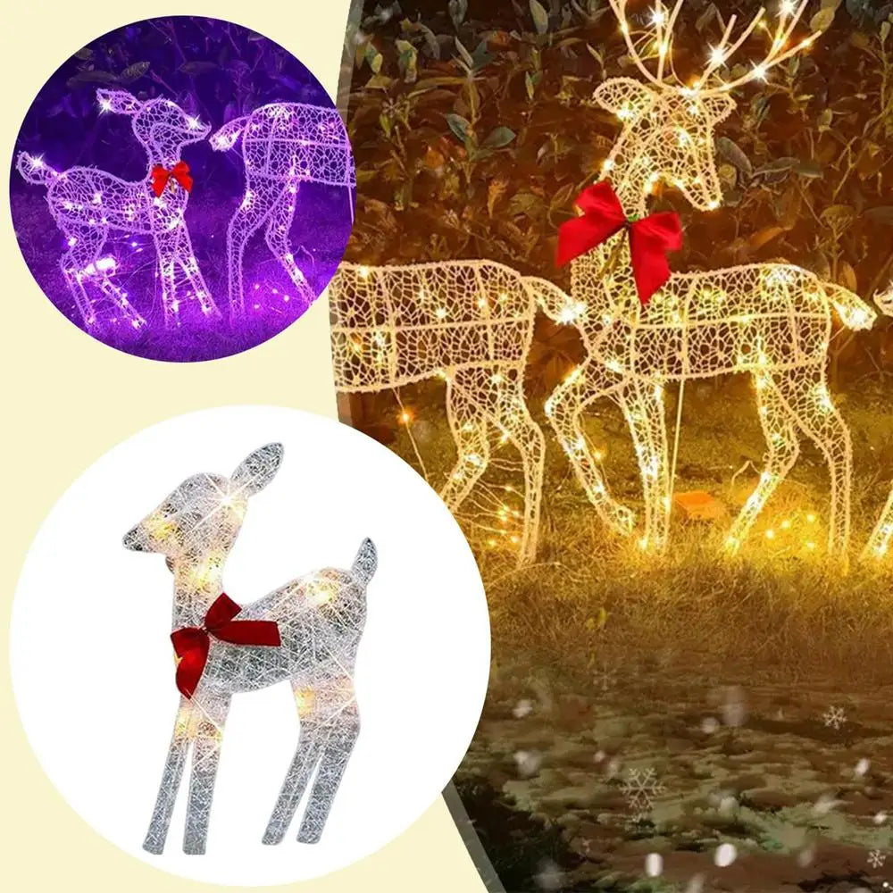 LED Light Iron Art Elk Deer