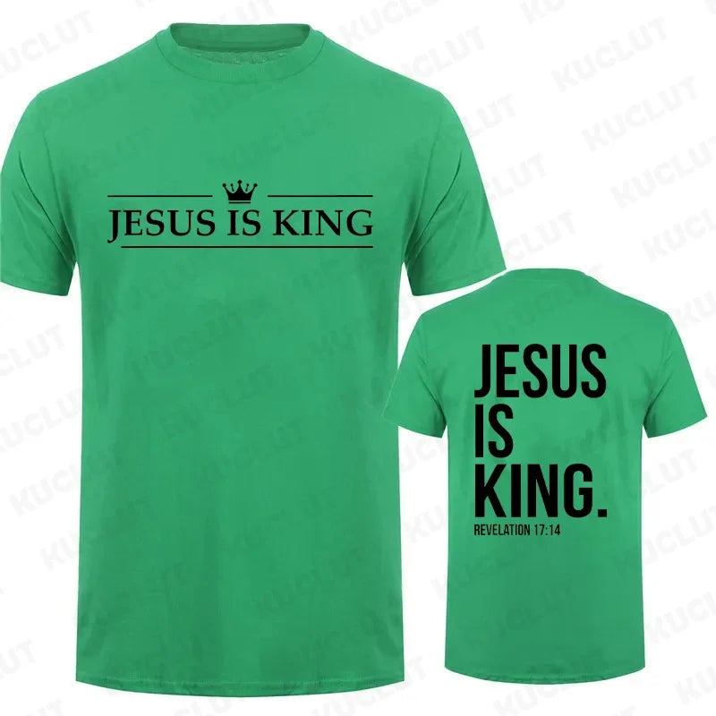 T Shirt Tees for Men Jesus Is King