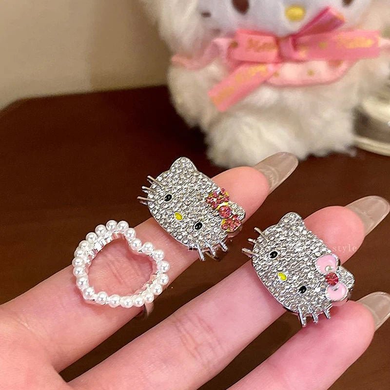 Cute Hello Kitty Rhinestones Ring