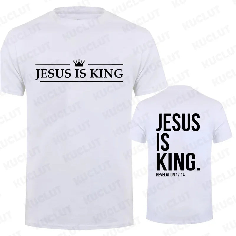 T Shirt Tees for Men Jesus Is King