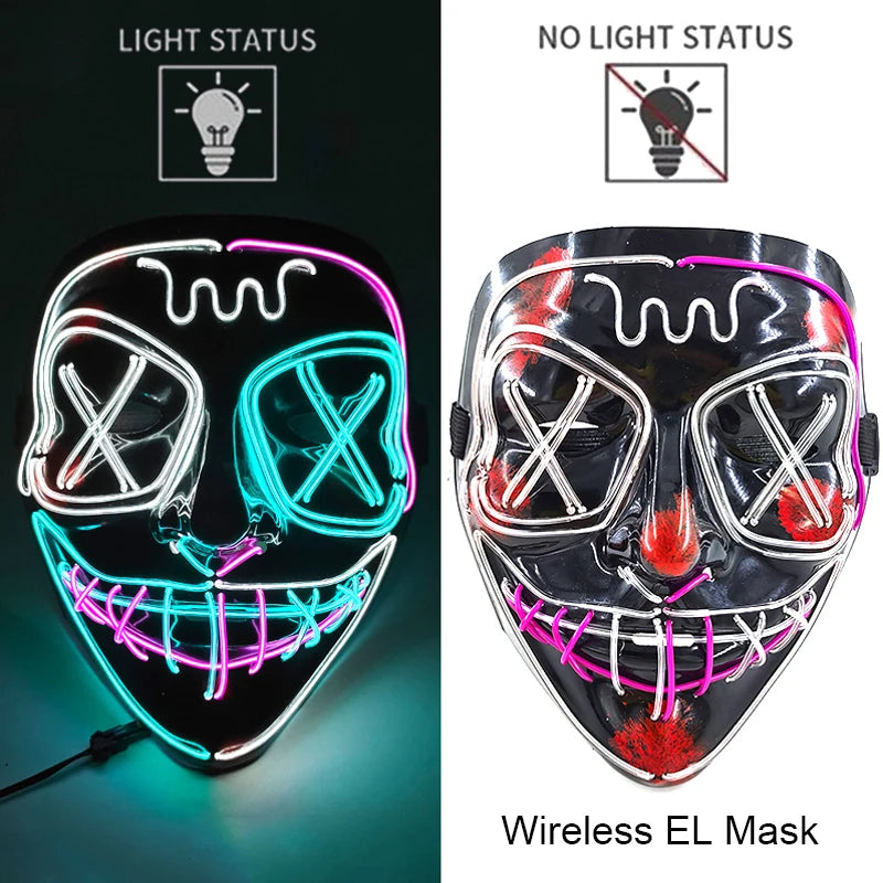 Wireless Neon LED Purge Mask